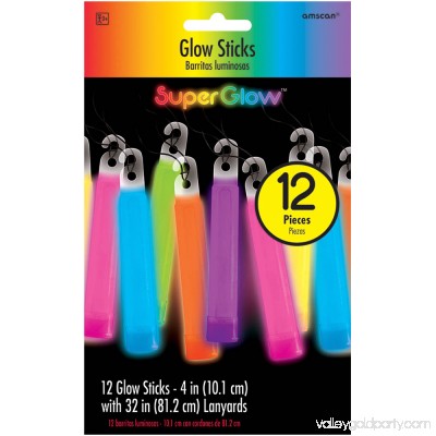 Multicolored Glow Stick Necklaces (12 Count)